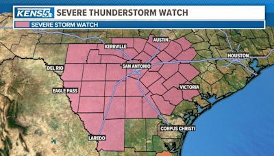 Severe Thunderstorm Watch issued for San Antonio and the surrounding areas until 4 p.m.