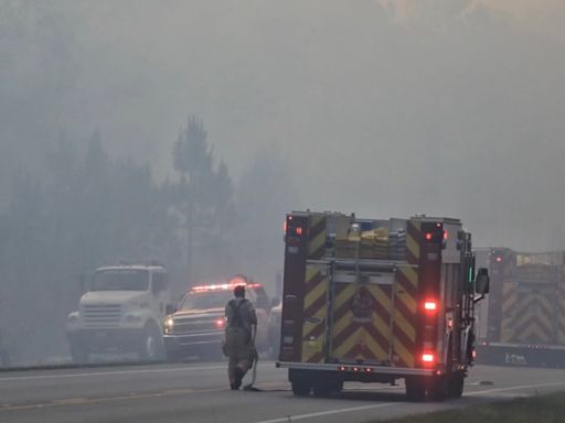 Daytona Beach brush fire from homeless camp shuts down part of Williamson Boulevard