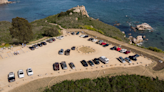 See drone video of the new parking lot at Pirate's Cove