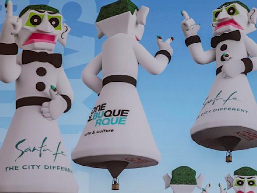 That's so 2013: Zozobra's first hot air balloon design goes classic with contemporary touches