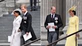 Prince Harry and Meghan Markle didn't appear to speak with Prince William and Kate Middleton despite attending the same Platinum Jubilee event