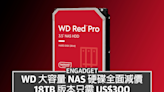 WD 大容量 NAS 硬碟全面減價！18TB 版本只需 US$300