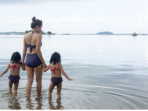 Wear the bathing suit and let your kids see you happy and confident in it