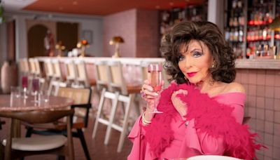 Dame Joan Collins, 91, wows as she poses up a storm for new campaign