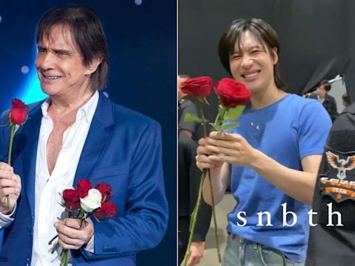 Roberto Carlos coreano? Astro de k-pop é comparado ao cantor brasileiro por entregar rosas a fãs