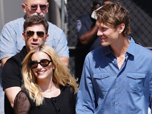 Emma Roberts Holds Hands with Boyfriend Cody John as She Arrives at ‘Jimmy Kimmel Live!’ Studio