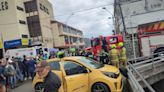 Taxista chocó contra baranda en la Plaza Alfonso López