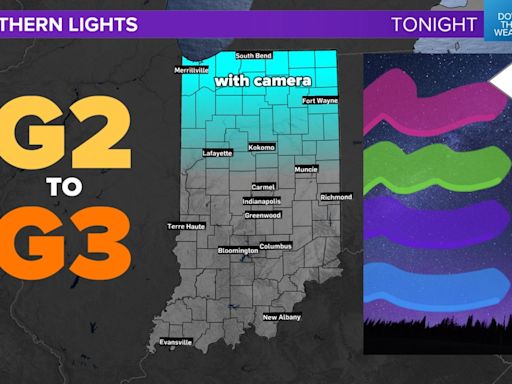 Northern lights forecast for Sunday night across Indiana | Where you may see them