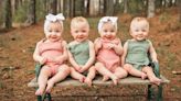 Rare quadruplets are 1 in 70 million: Watch the babies giggle together
