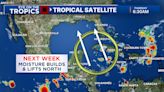 Area of disturbance to build in Gulf, increase our rain and storm chances next week