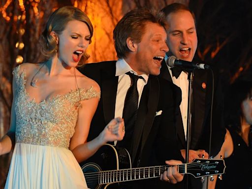 La historia detrás de la foto viral de Taylor Swift, el príncipe William y Jon Bon Jovi