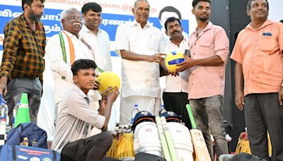 Sports kits handed over to village panchayats to nourish rural talents