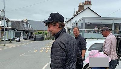 Hollywood star Bradley Cooper and Bear Grylls stun locals in Welsh village