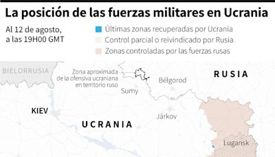 Ucrania controlaba el lunes 800 km2 de la región rusa de Kursk, según un análisis de la AFP