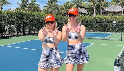 Reese Witherspoon twins with niece in pickleball-ready set