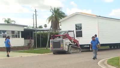 Local family gets new mobile home after losing their home to a fire