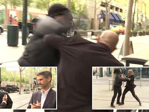 San Jose mayor’s security guard, passerby brawl during TV interview: ‘I’ll smack you right now’