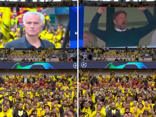 Jose Mourinho and Jurgen Klopp receive very different reactions at Wembley