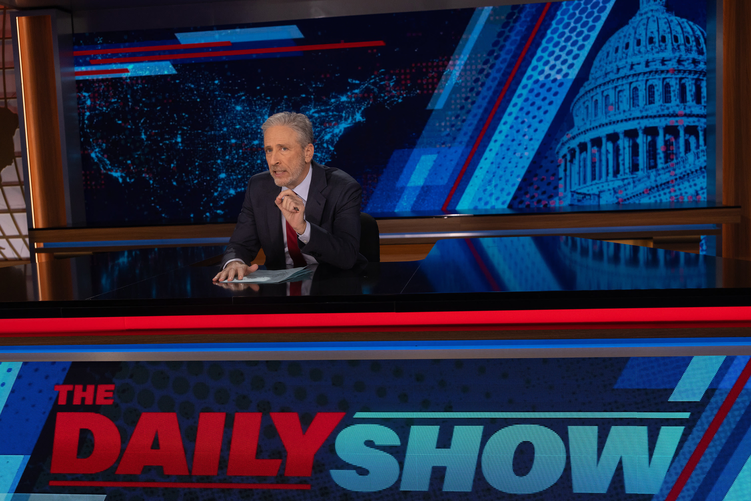 Jon Stewart rips ‘nonstop penis-to-penis coverage’ of Trump hush money trial