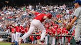 Protesters run on the field at Congressional Baseball Game