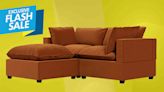 My Albany Park Red Velvet Couch Is the Goldilocks of Living Room Furniture, and It’s on Sale Now