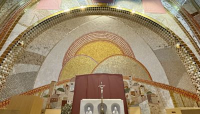 Knights of Columbus covers Rupnik art at John Paul II Shrine