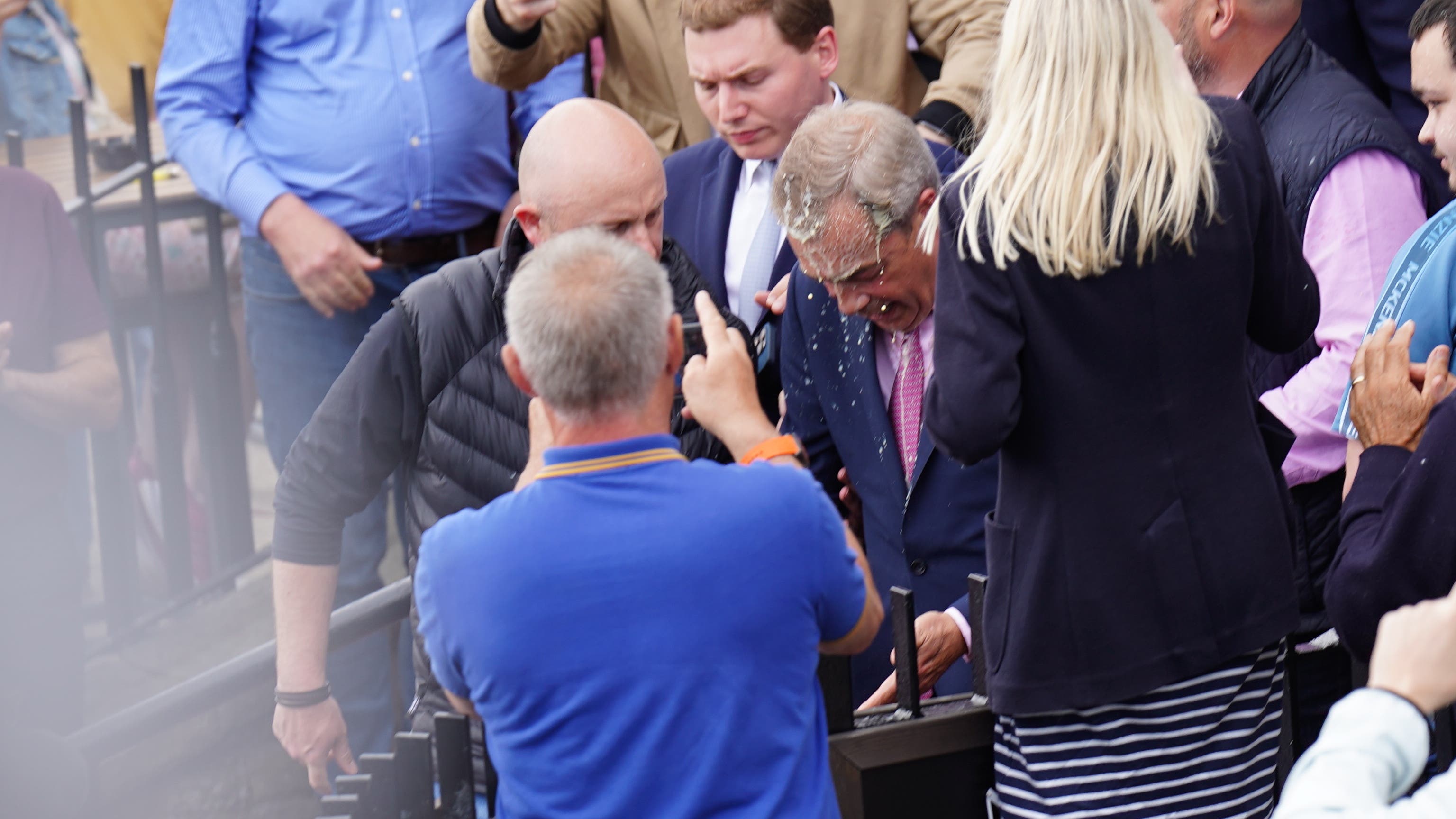 Election campaign day 13: Farage spattered as he returns centre stage