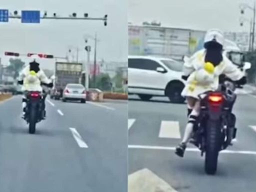 Short Biker's Unique Stop-and-go Technique Amazes Internet - News18