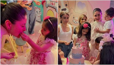 Soha Ali Khan's Daughter Inaaya Celebrates 7th Birthday With Kareena Kapoor, Little Jeh Sets His Eyes On The Cake