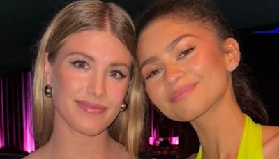 Bouchard and Zendaya take "tennis girlies" photo at Challengers premiere