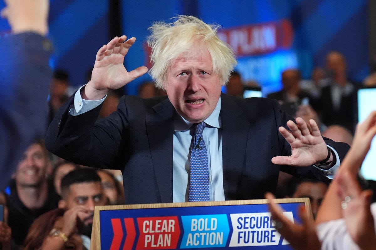 Tories accused of ‘desperate new low’ as Boris Johnson returns at 11th hour to save Sunak campaign