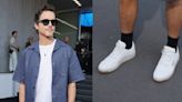 Matt Bomer Goes Sporty in White Leather Sneakers at Prada’s Summer 2025 Menswear Show During Milan Fashion Week