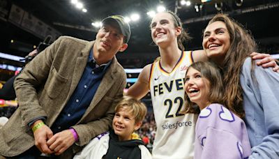 Ashton Kutcher, Mila Kunis Bring Kids to Caitlin Clark's WNBA Game