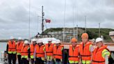 School pupils have work experience at the wind farm