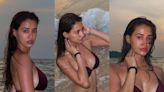 Sexy! Disha Patani Flaunts Ample Cleavage In A Bold Maroon Bikini; Hot Beach Photos Go Viral - News18
