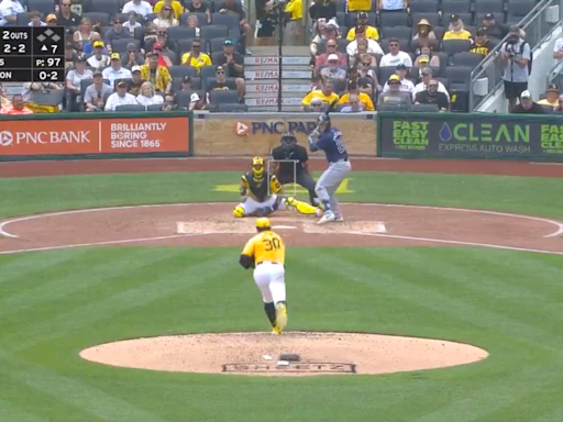 Paul Skenes finishes the day with eight strikeouts, his last one being the fastest recorded from a Pirates starter in the pitch-tracking era