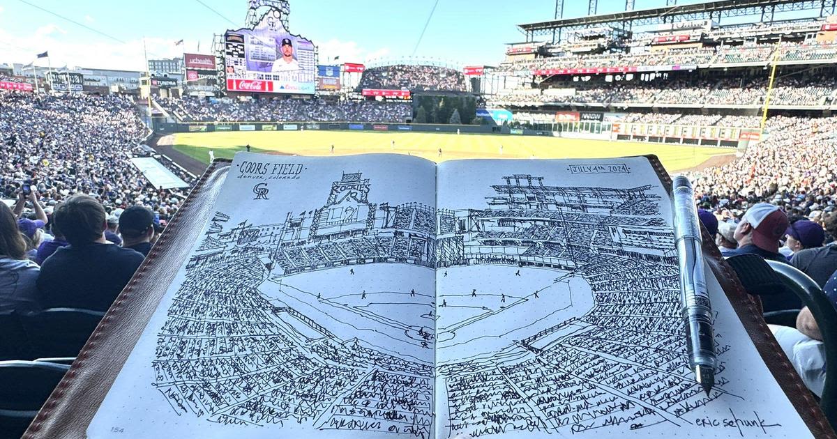 Colorado Rockies rookie Aaron Schunk dazzles on the field as his dad sketches stadiums