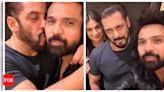 Salman Khan kisses Himesh Reshammiya as they party together, latter calls it, 'Historic, memorable evening with bhai' | Hindi Movie News - Times of India