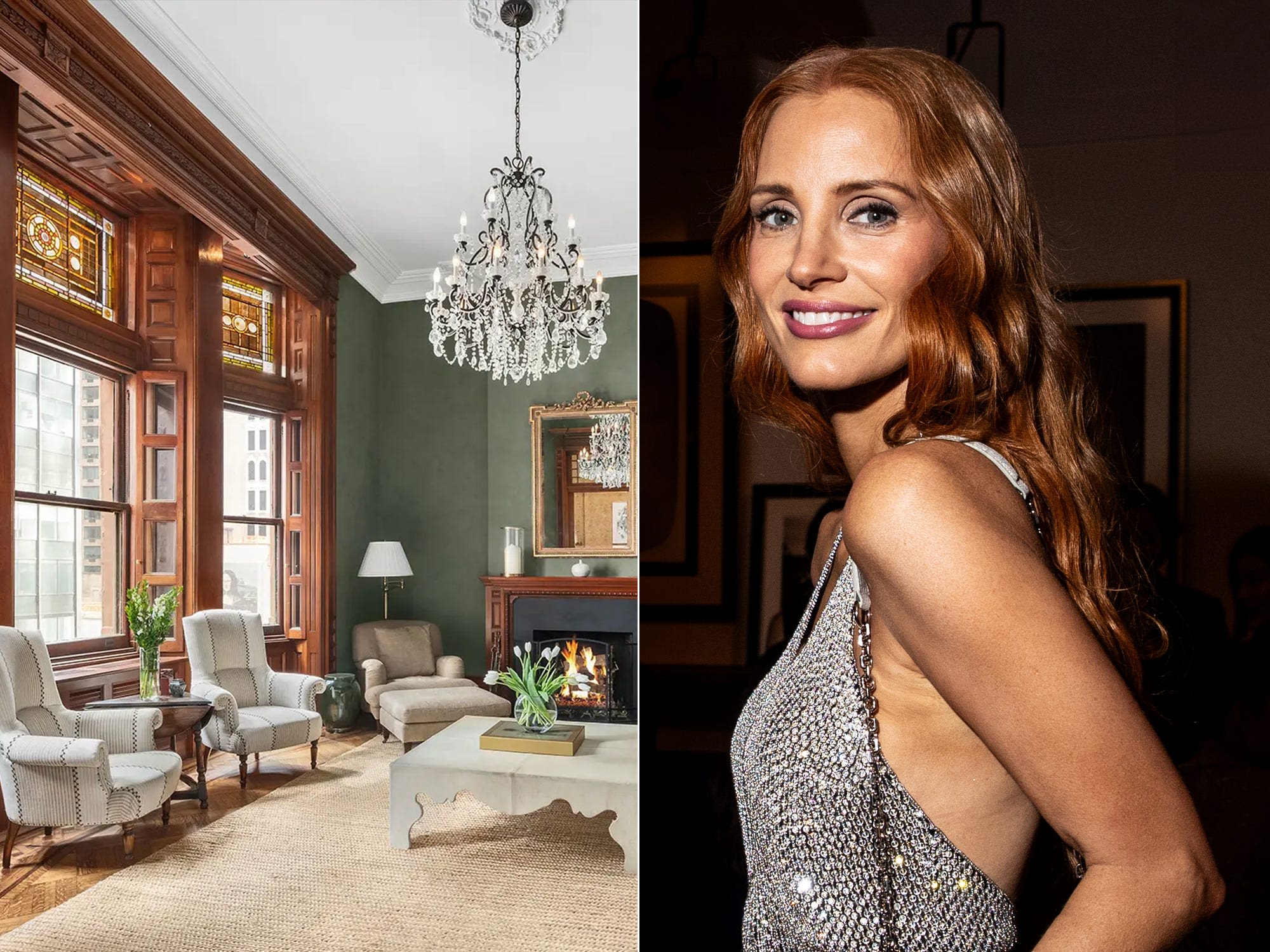 Jessica Chastain is selling her historic 4-bedroom apartment in New York City for $7.45 million. Take a look inside.