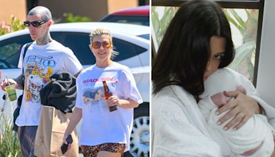 Travis Barker Showers Kourtney Kardashian With Love on Mother's Day as She Celebrates for the First Time as a Mom-of-4