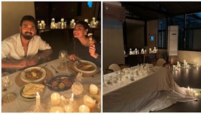 Inside Athiya Shetty and KL Rahul's candlelight wedding anniversary dinner: Check out magical photos