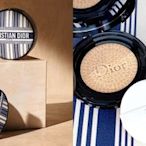 Dior專賣 迪奧 超完美持久氣墊粉餅 無瑕柔霧光 海洋度假限量#1N 白皙自然膚色 藍白相間直條紋
