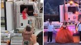 Quinceañera celebró su fiesta en una tractomula, en Antioquia