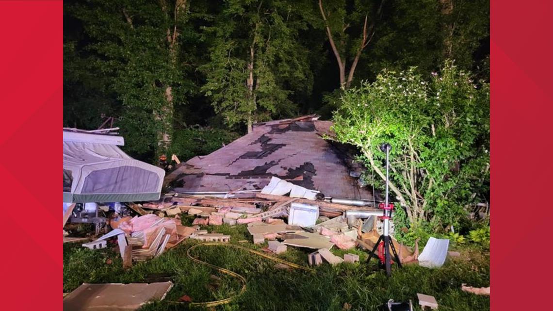 Firefighters respond to house explosion near Eureka Friday night