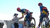 Tour de France cyclist fined for kissing wife and son