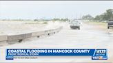 Coastal flooding along roads in Hancock County as a result of tropical storm - WXXV News 25