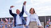 Bon Iver perform rendition of US civil war anthem at Kamala Harris rally