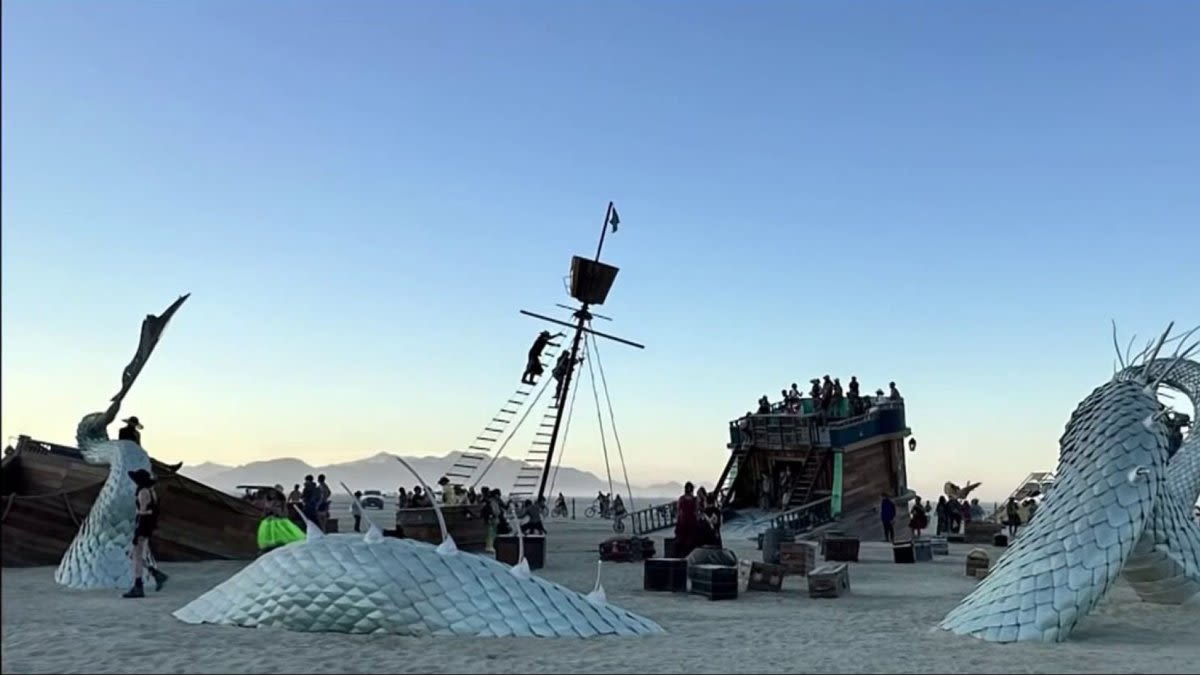 Burning Man attendee details moment she fell off art installation, transported to hospital