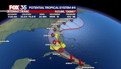 Tropical Storm Debby expected to form this weekend; tropical storm watches, warnings issued in Florida
