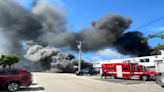 Fire crews work to extinguish Miami warehouse fire; no injuries reported - WSVN 7News | Miami News, Weather, Sports | Fort Lauderdale